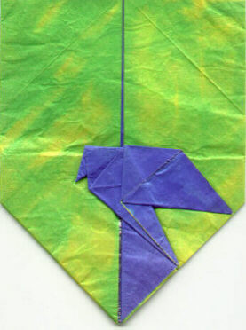 Shield with dove (logo of St. Petersburg Origami Centre)